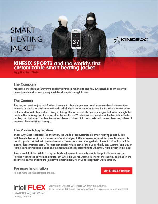 KINESIX SPORTS and the world’s first customizable smart heating jacket 