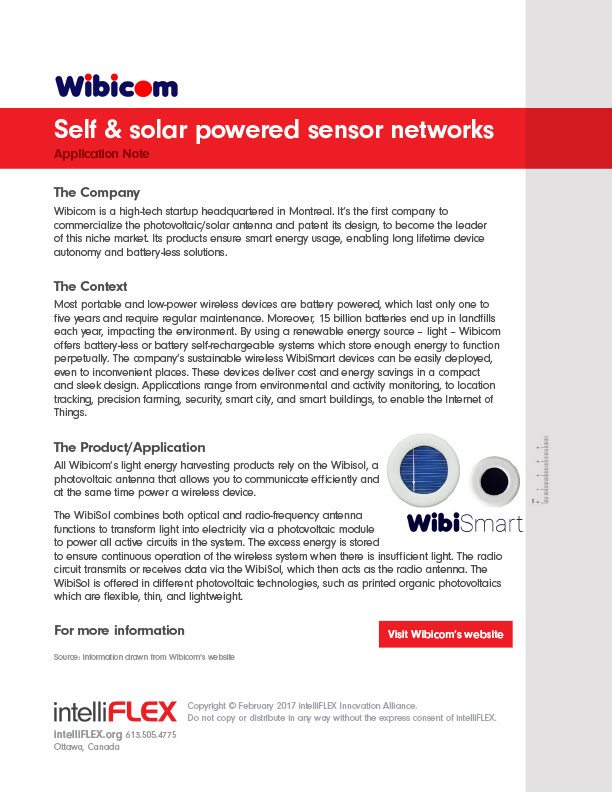 Self & solar powered sensor networks